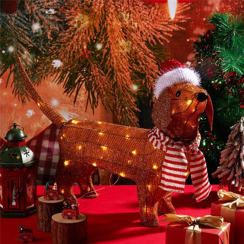 Practical-Christmas Lights Dachshund Christmas Shiny Decorations Dachshund Christmas Holiday Decorations