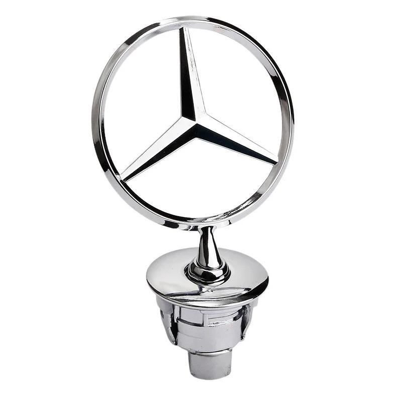 Hub Cap 44mm 3D Metal Blue Chrome Star Bonnet Hood Logo Emblem Badge for   Benz W205 W204 AMG GLC CLA Interior Moulding LBMSLK RE1