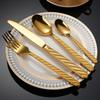 430 Thick Hemp Rope Pattern Stainless Steel Tableware, Knife, Fork and Spoon 4 Main Parts Set, Western Steak Knife