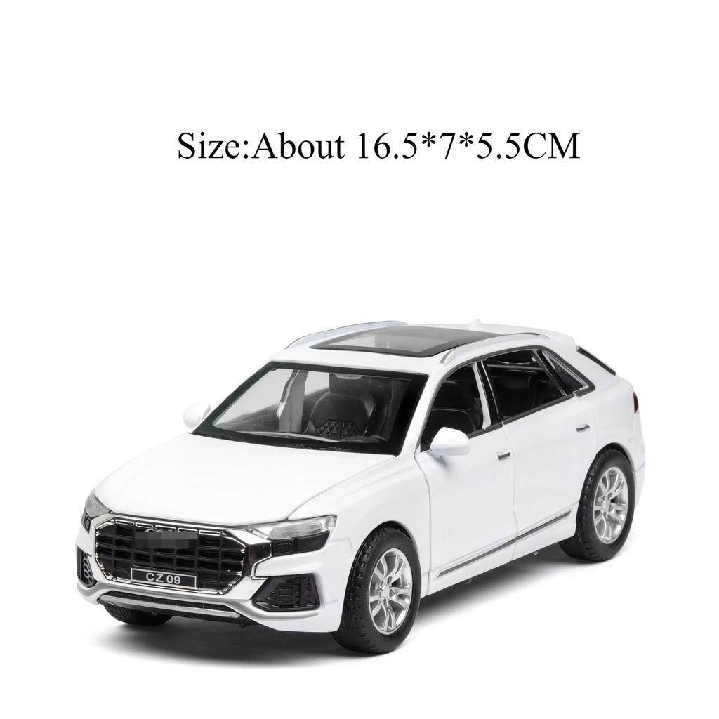 1:32 Q8 Rs7 Car Metal Model Diecast Alloy Toy 6 Doors Opened With Sound Light Pull Back Vehices Collectable Miniature Home Decor