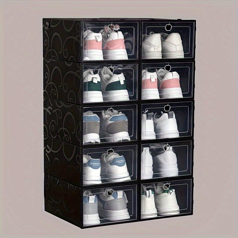 15pcs Transparent Shoe Storage Boxes - Space-Saving Foldable Shoe Organizer, for Sneakers, Boots, and Shoes - Pp Material, Shoe Storage Organizer