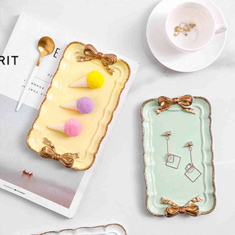 Set Farfurii Dreptunghiulare Farfurii Imitatie Ceramica Simple Creative Rasina Desert Tort Farfurie Fundita Artizanala Decoratiune Petrecere Tava