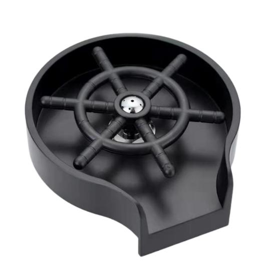 Cup Washer 360-Degree Rotation Stainless Steel Glass Washer Universal Bottle Cleaner Easy Install Quick Drain Baby Bottle Cleaner