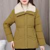 Fashion Woman Winter Warm Coats Faux Fur Collar Casual Thick Parkas Women Jackets