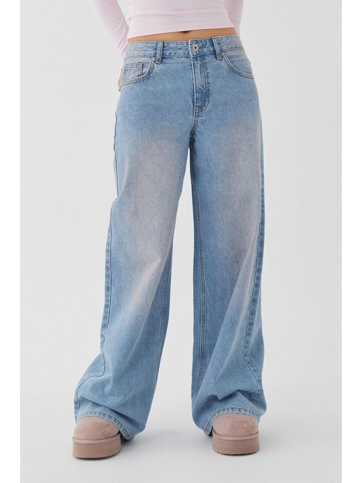 European & American Washed High Waist Wide Leg Jeans