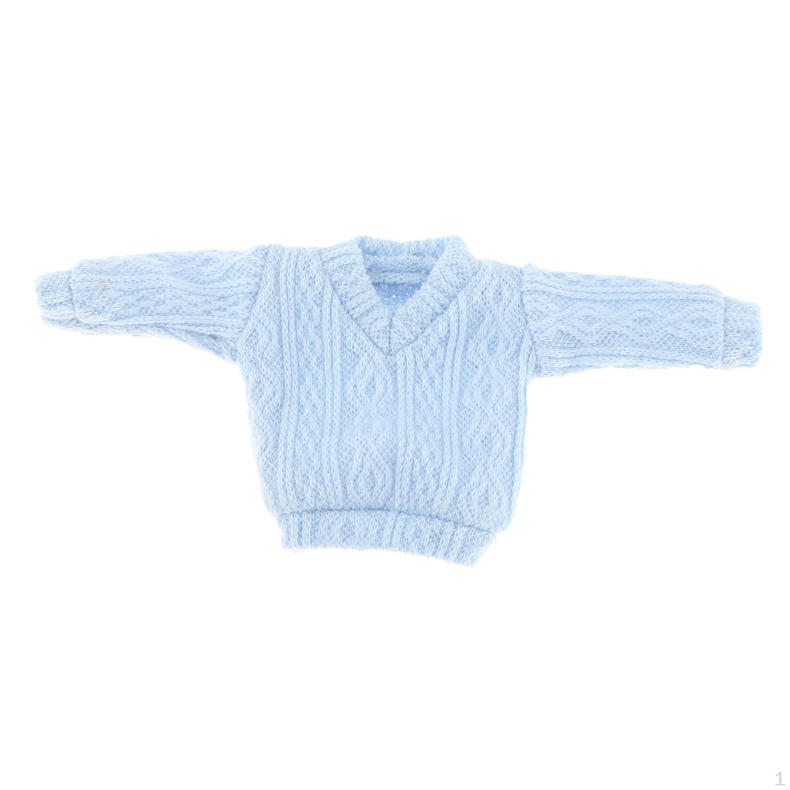 

1/12 фігурок светр жіноча фігурка одяг аксесуари косплей м яка модель стильна 6 дюймів світло-синій колір