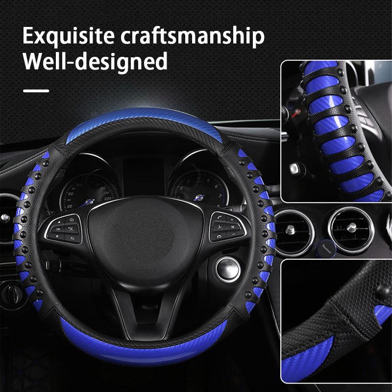 SEAMETAL Sport Steering Wheel Cover 38CM Anti Skid Steer Protector Universal Steer Wheel Cover with Massage Texture Sweatproof