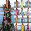 Elegant Women's Boho Long Maxi Dress With Floral Prints For Summer Parties And Beach Events