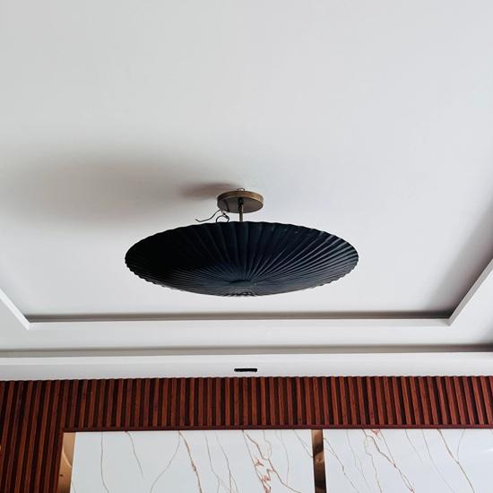 63.5 Cm Handcrafted Brass Sputnik Disc Chandelier Mid Century Modern Ceiling Light Home Decor