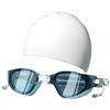 Adult Swimming Goggles with Swimming Caps, Anti-Fog Swimming Goggles Adjustable Strap, Swimming Goggles for Men Women