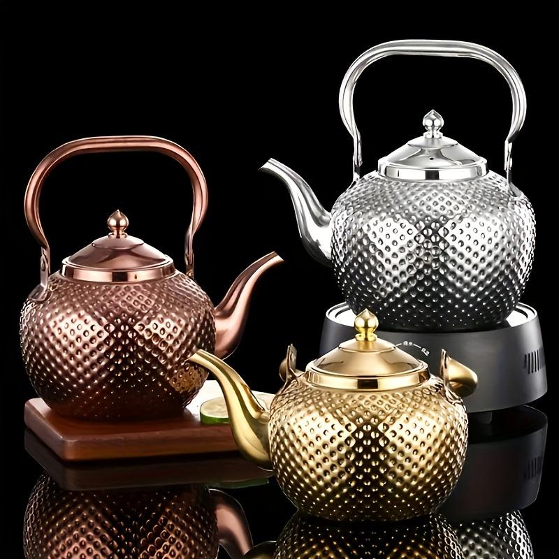  1PCS Stainless Steel Water Kettle 1.2/1.5/2L Tea Pot Thicker With Filter Hotel Tea Pot Coffee Pot Induction Cooker Tea