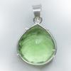 Gem-Verified Green Topaz 925 Sterling Silver Pendant 94.85 Ct Gems Lab Created My-376-k