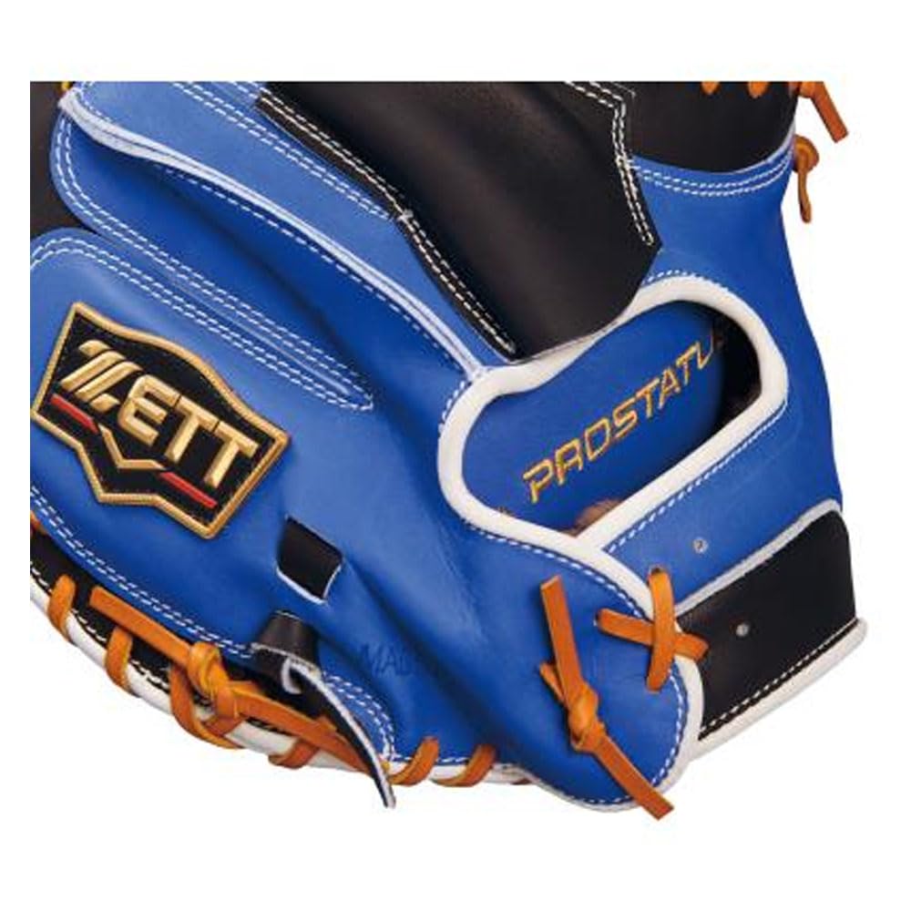 ZETT Pro Status Soft Baseball Mitt for Second and N Small Made In BRCB30962T Catcher's Shortstop, Black/Red (1964N), Size, Japan,