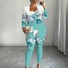 Plus Size Floral Print 3 Piece Outfit, Long Sleeve Open Front Cardigan Cami Top Leggings Set for Women