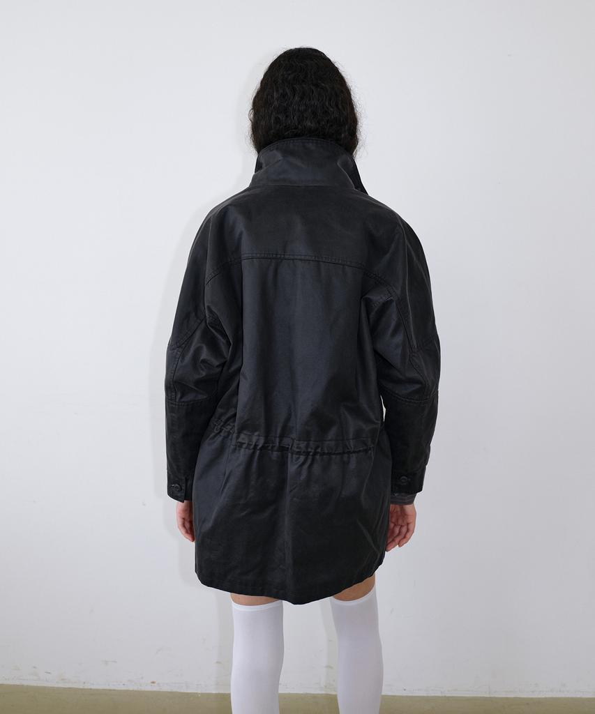 UUNE SCENE Vintage Washed Half Jacket_Black