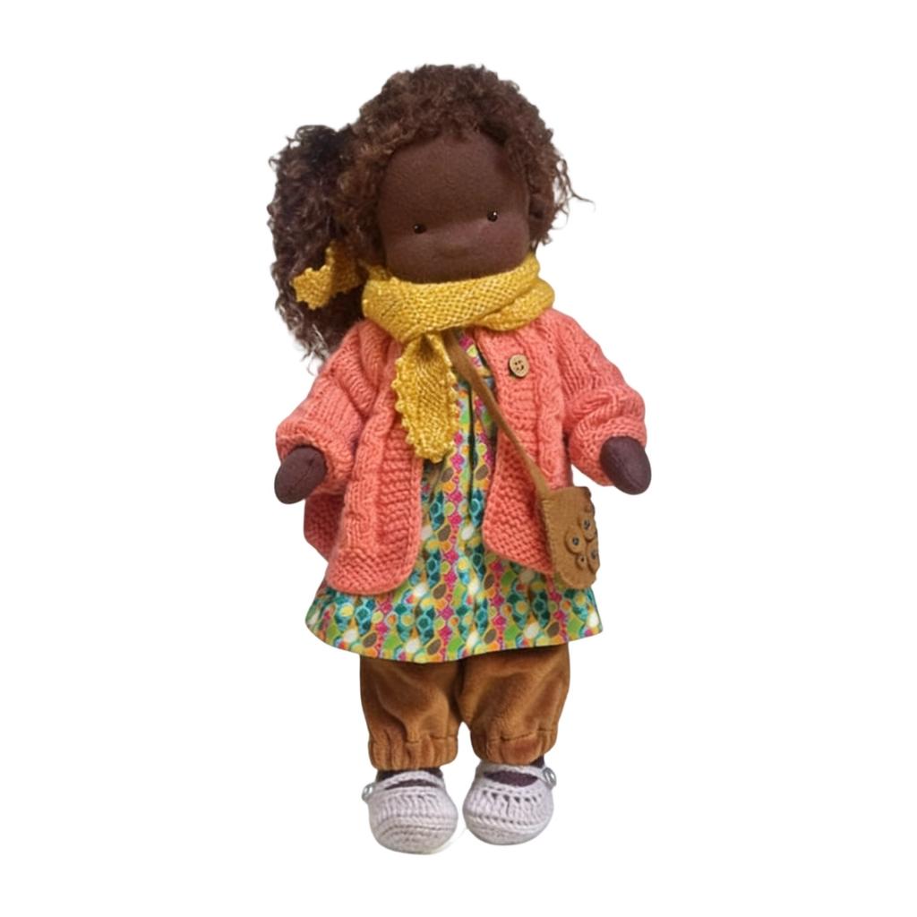 - Doll - Handmade Artist Crafted Doll With Interchangeable Outfits, DIY Dress-Up Doll For Creative Play