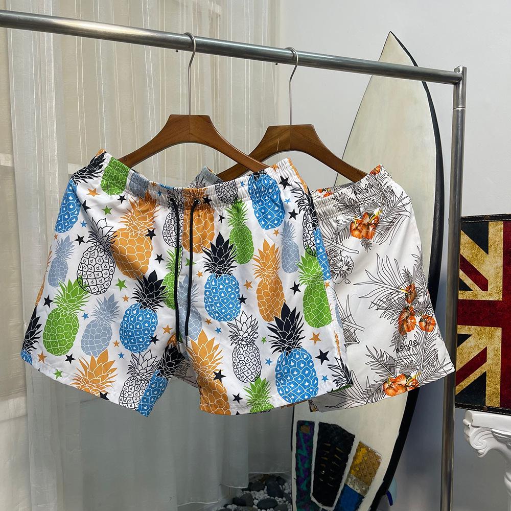 Męskie, szybkoschnące, elastyczne spodenki plażowe – duży rozmiar, luźny krój, styl czteropunktowy do uprawiania sportów rekreacyjnych