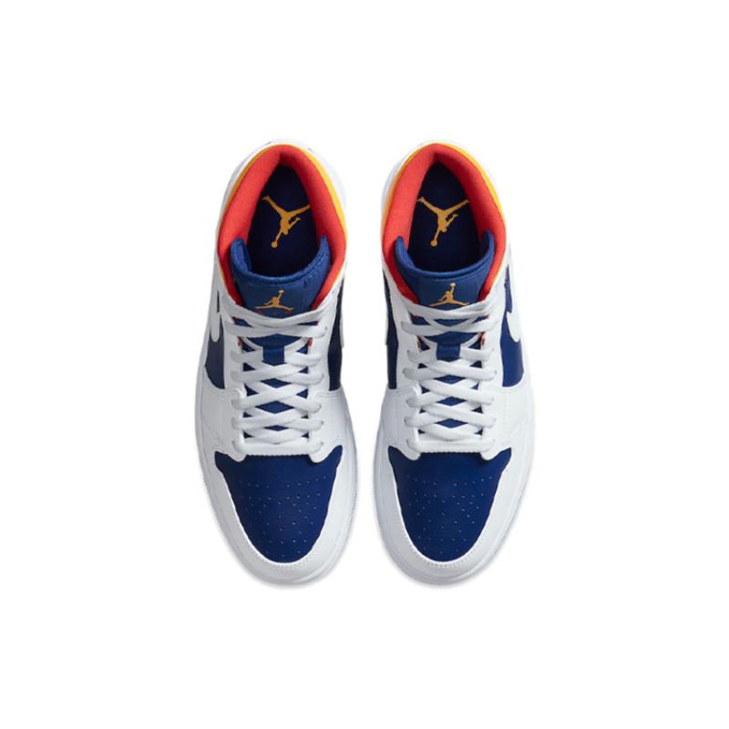 Air Jordan 1 Mid 'White Deep Royal Blue' Jordan 554724-131