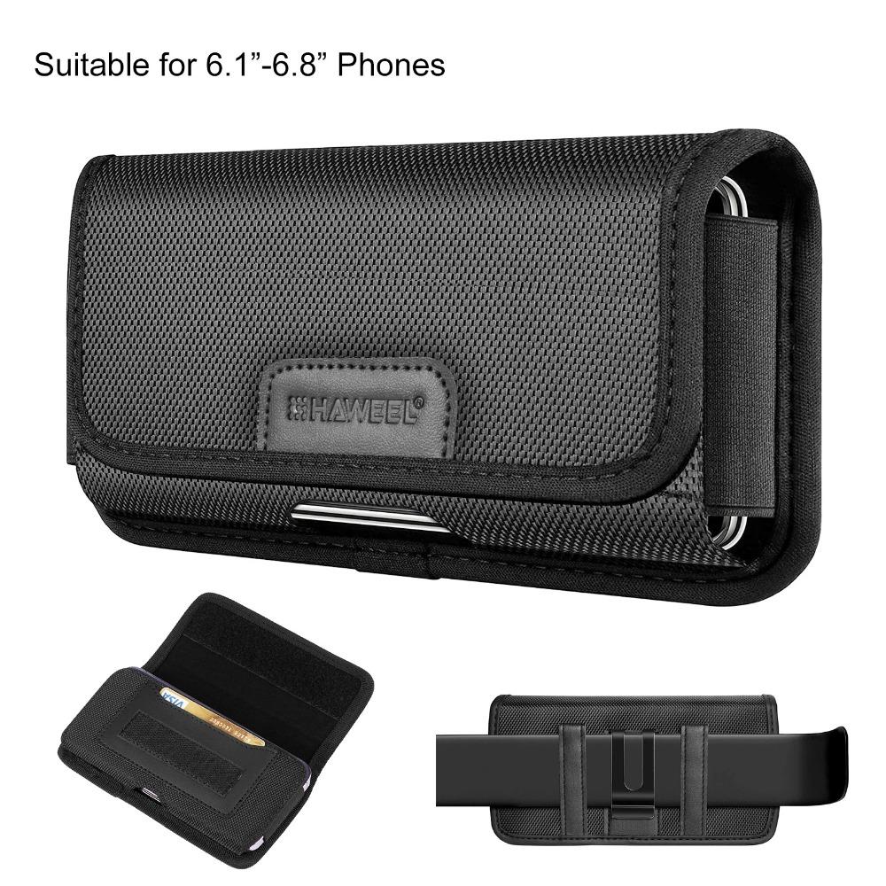 With Belt Loop Mobile Phone Waist Bag Vertical Wear-resisting Nylon Cell Phone Belt Clip Attached Durable