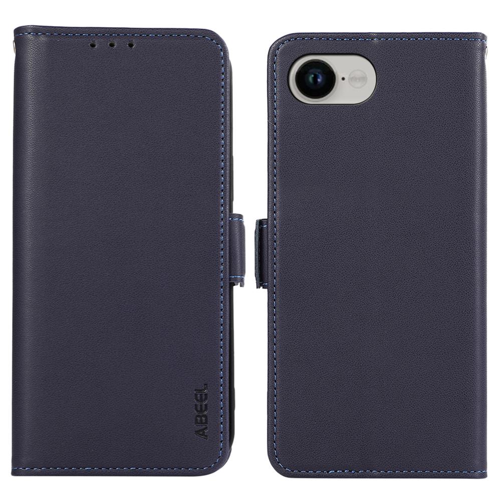ABEEL For iPhone 16e Case Leather Phone Cover with RFID Blocking Wallet