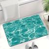 Ocean Beach Shell Pattern Bath Flannel Mat Non-Slip, Absorbent Ultra Soft Plush Suitable for Shower Door Bathroom Entrance Decor