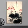 Traditonal Chinese Style Lotus Flower Lotus Leaf Canvas Painting Posters and Prints Wall Art Picture for Living Room Home Decor