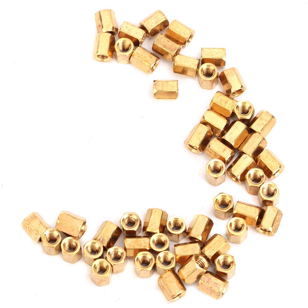 50 ks Mosaz M3*6mm Dutý Dvojprůchozí Distanční prvek Šestihranný Distanční prvek pro Desku s plošnými spoji