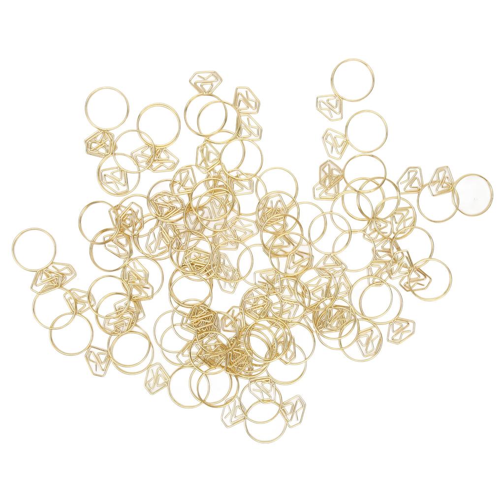 80pcs   Shape Paper Clips Rustproof Multifunction Multifunction with Clear Box for   School