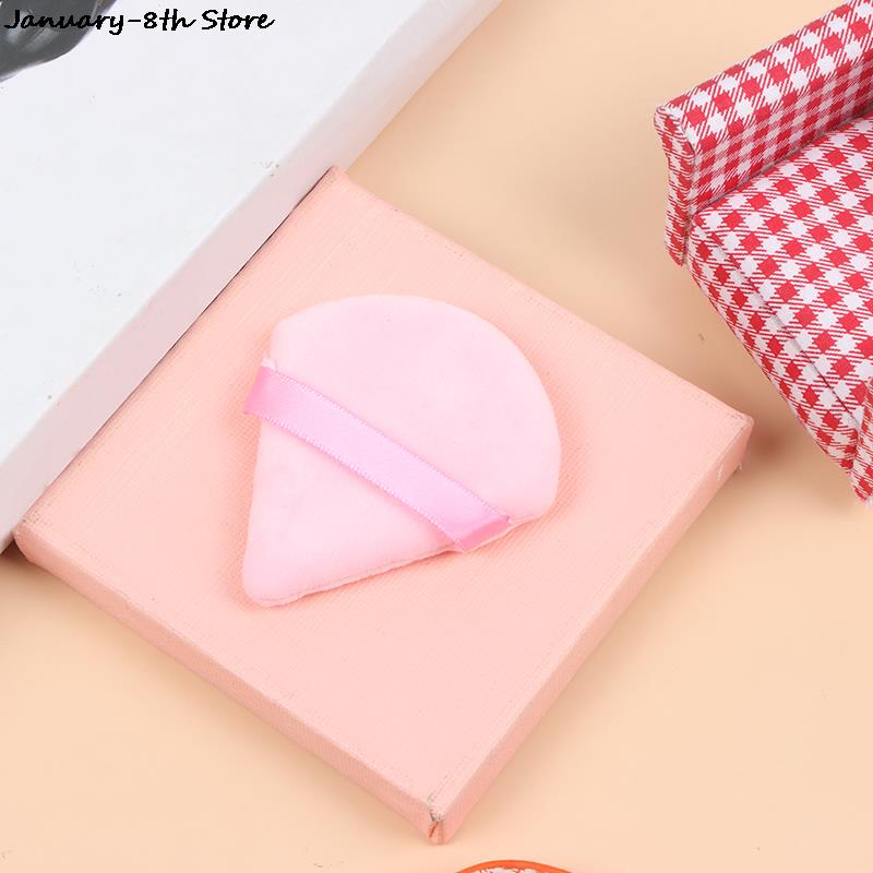 1 szt. Trójkątny Aksamitny Puder Kosmetyczny Puszka Mini Gąbka Kosmetyczna Większa Do Makijażu Podkładem Na Mokro Narzędzia