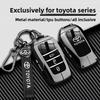 Car Key Case Cover Shell Fob For Toyota CHR Hilux Fortuner Land Cruiser 200 Camry Corolla Crown RAV4 Highland Key Chain