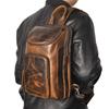 Top Layer Crazy Horse Leather Cowhide Men's Retro European and American Outdoor Multi Purpose 12 Inch Mobile Chest Bag Crossbody Bag