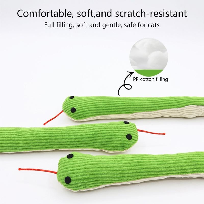 Wiggling Snake Designs Pet Toy For Kittens And Puppies With Chew Resistant Fabric 36cm Pet Plaything