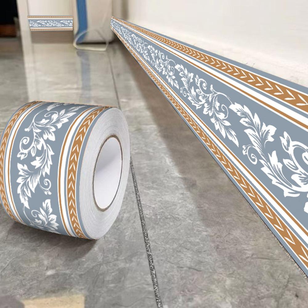 Fashion 10 Meter Wall Base Self Adhesive Anti-collision Skirting Line Soft Thickened Decoration Strips Bedroom