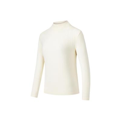 Champion Travel Series Solid Color Half High Neck Soft Breathable Versatile Long Sleeve Knit Top Women Tops 162540404-1