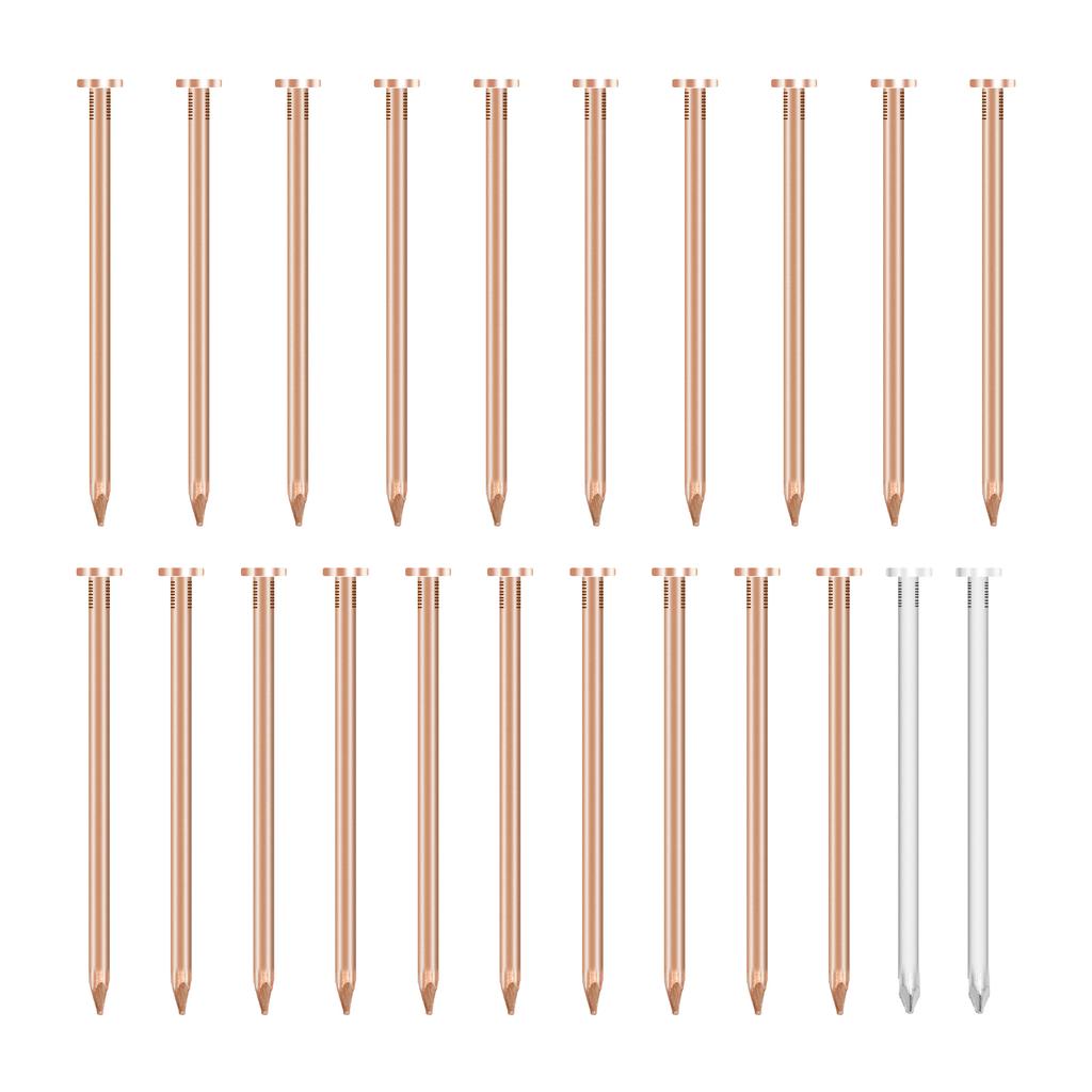 15/20 Pcs Copper Nail for Killing Trees Stumps Root Stump Removal Spikes Hardware Copper Nail Trees Tool Accessories