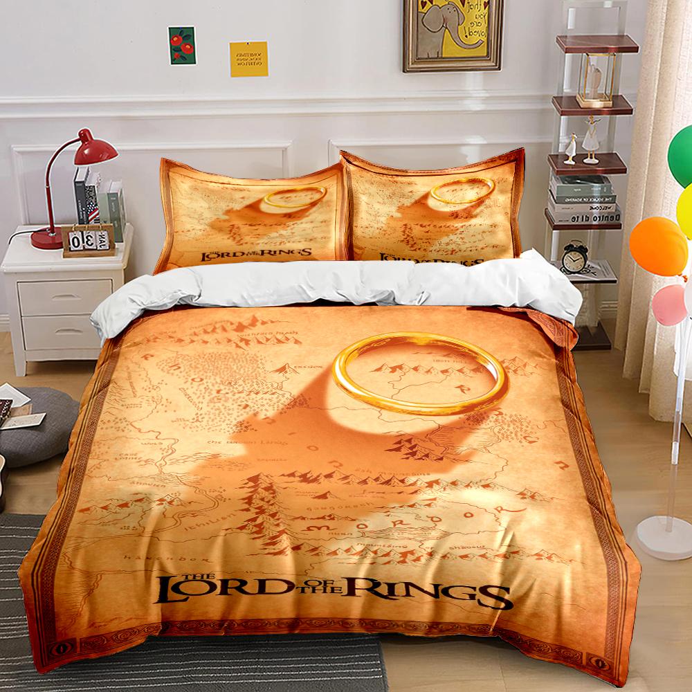 The Lord of the Rings Map Design Bedding Set (1 duvet cover, 2 pillowcases, duvet not included) sofas