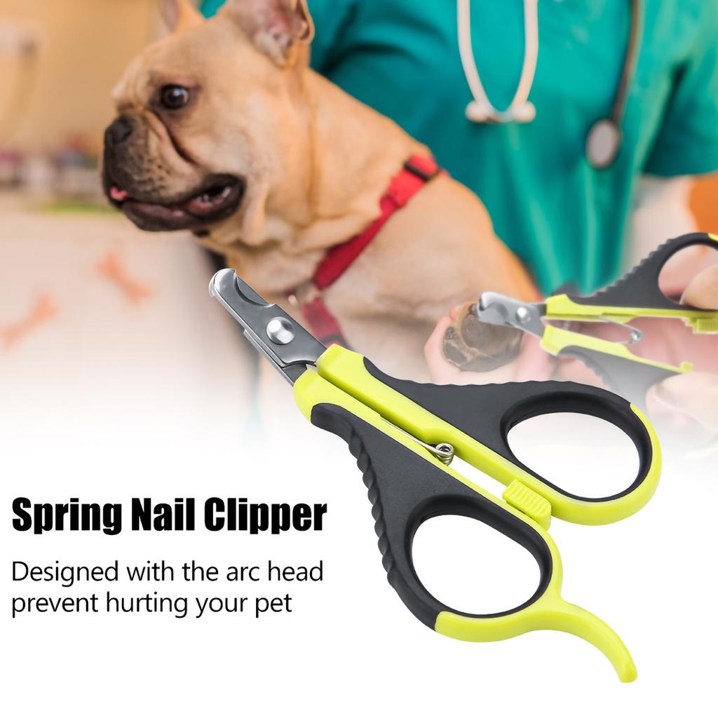 Plastic Sharp Useful Safe Healthy Pet Spring Nail Clipper for Dog Cat