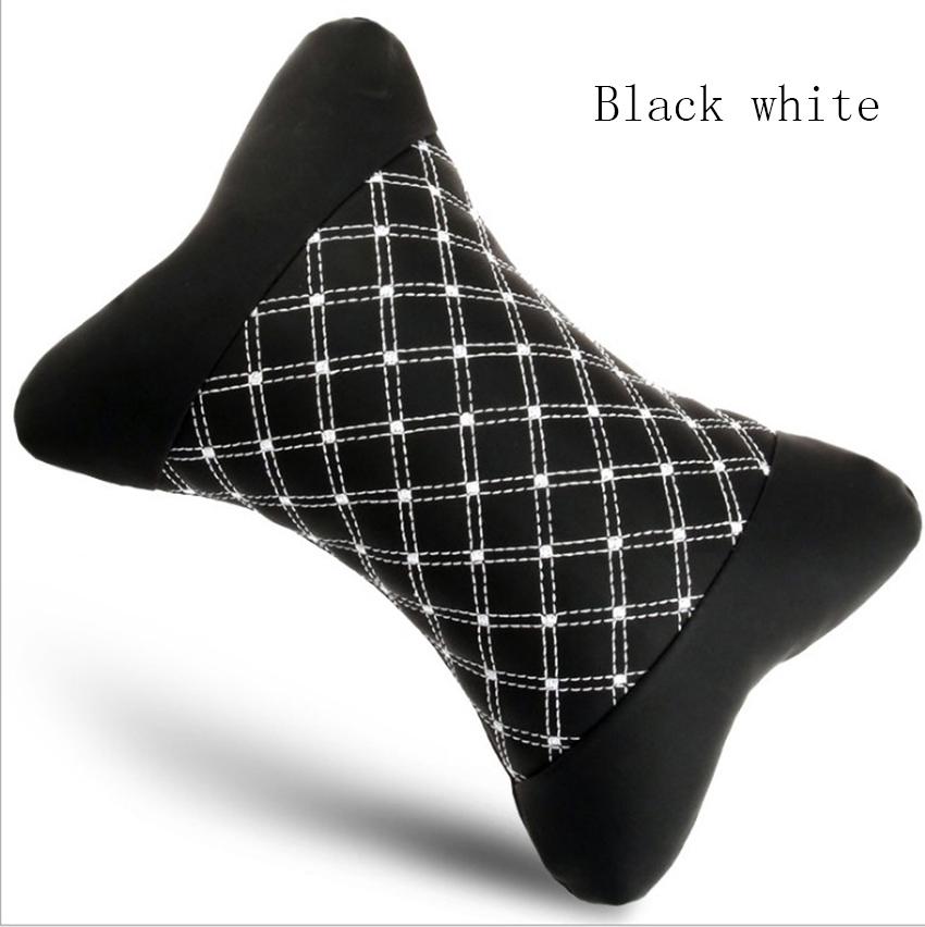 Premium Leather Travel Car Seat Headrest Pillow With Superior Neck Support And Comfort