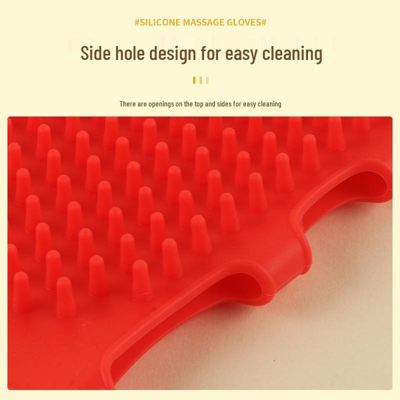 Silicone Meridian Massage Brush: Soft Universal Glove for Full-Body and Essential Oil Use