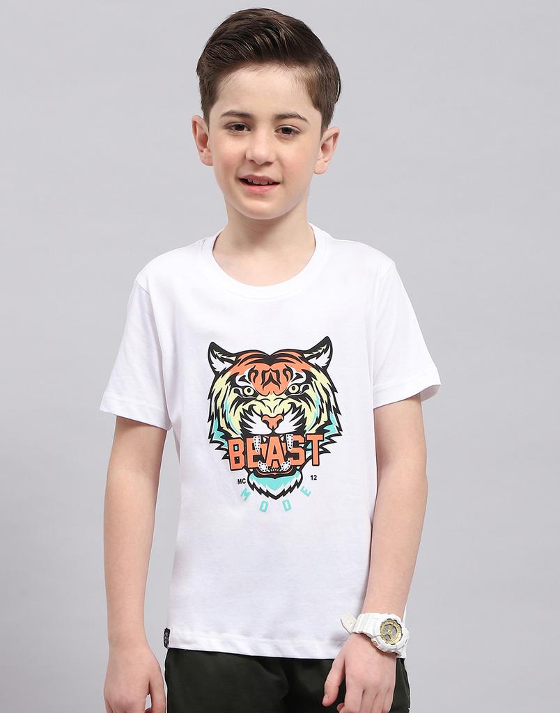 Monte Carlo Red/White Printed Round Neck T-Shirt 2 Pc