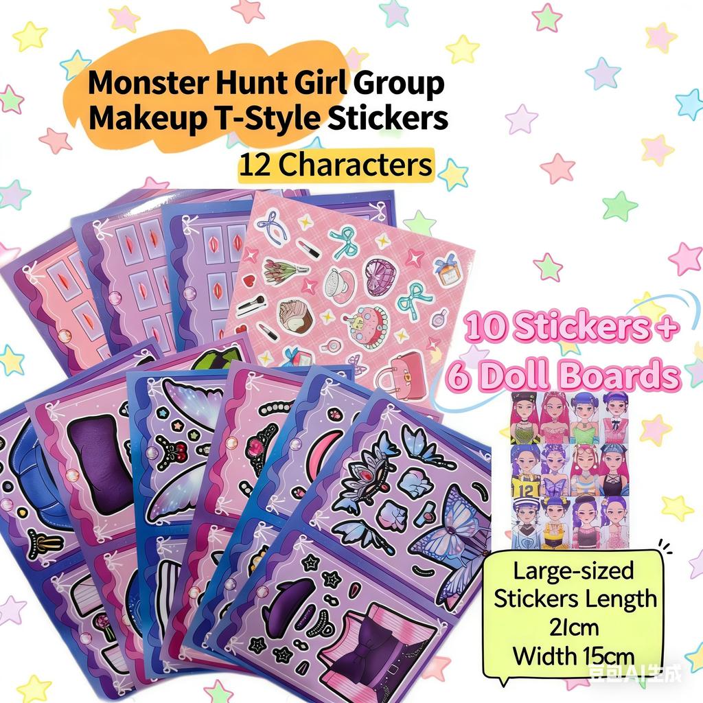 Educational DIY Craft Toy for Girls: Creative Princess Dress-Up Sticker Album, Makeover Activity Set - Children's Gift Idea
