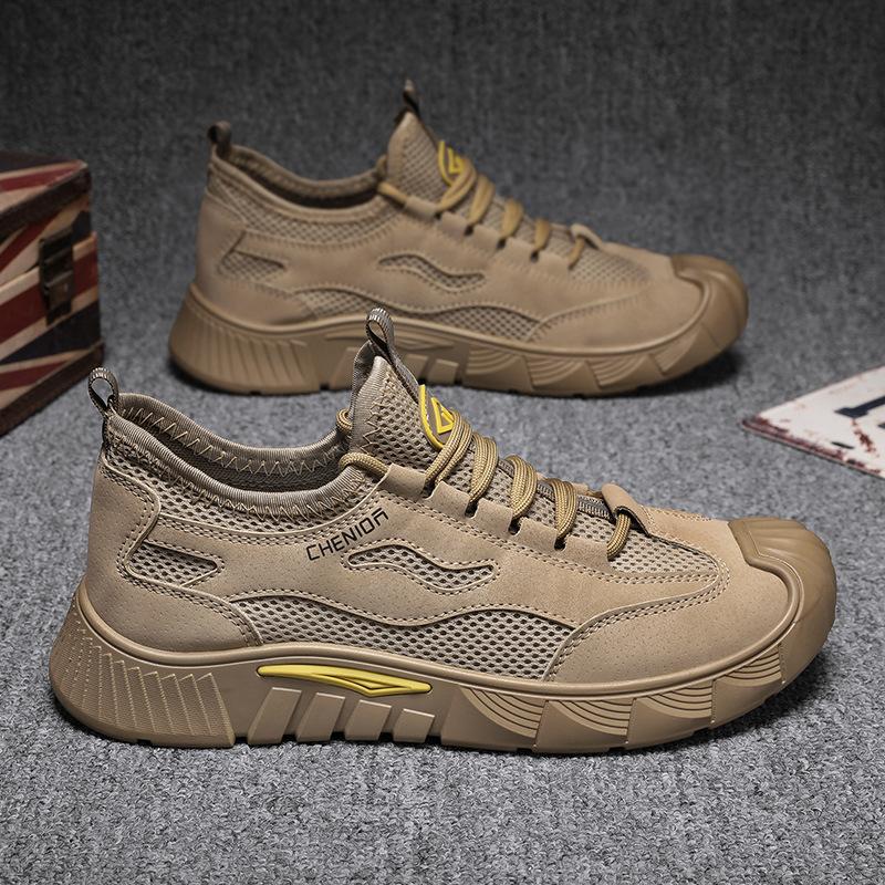 

2025 мужская обувь весна новая сетчатая дышащая повседневная рабочая обувь модная универсальная обувь для строительства грязеотталкивающая сетчатая обувь 39