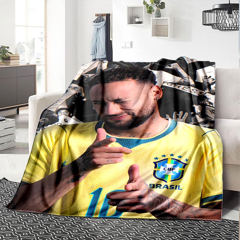 1pc Neymar17 Blanket, Gift, for Men and Women, Soft Blanket, Good for Sofa Bed Couch Travel, Lightweight Flannel Blanket