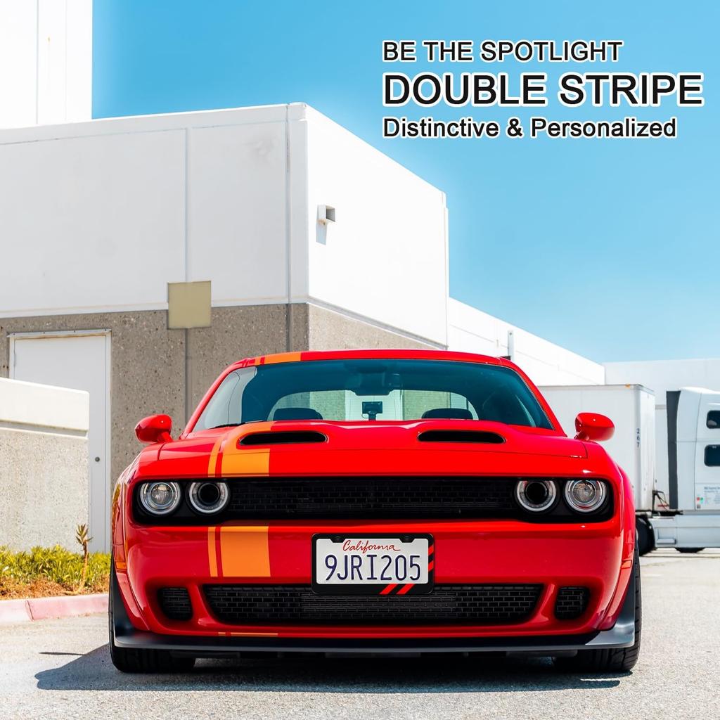 2PCS Matte License Plate Frames For Dodge Charger Accessories Challenger Durango Universal Solid Rust-Proof Aluminum License Plate Cover Holder For