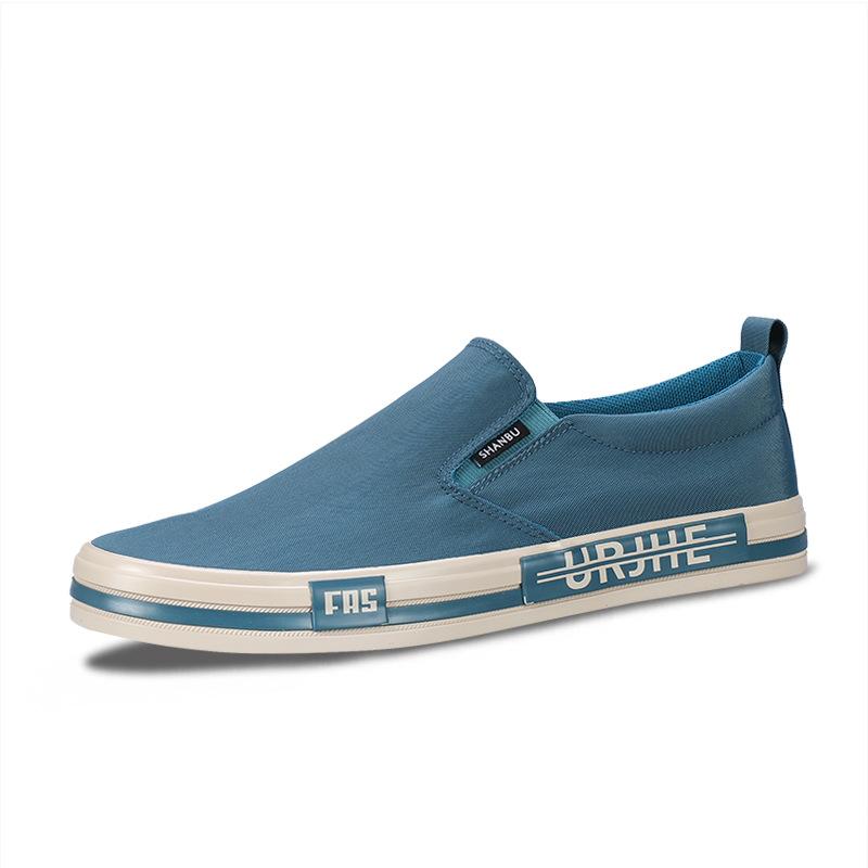 Summer Casual Men's Shoes Men's Canvas Overshoes Korean Trend One Pedal Shoes Joker Casual Flat Shoes.