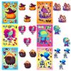 6PCS Pack Spooky Holiday Puzzle Stickers - DIY Facial Replacement Decorative Stickers Featuring Pumpkins Cats Skeletons Designed for Children Plus