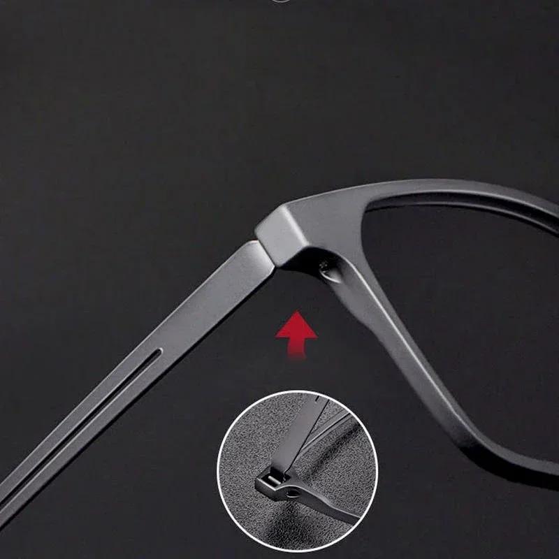 Blue Light Blocking Reading Glasses Men Women Ultralight TR90 Titanium Alloy Optical Frame Eyeglasses Square Eyewear