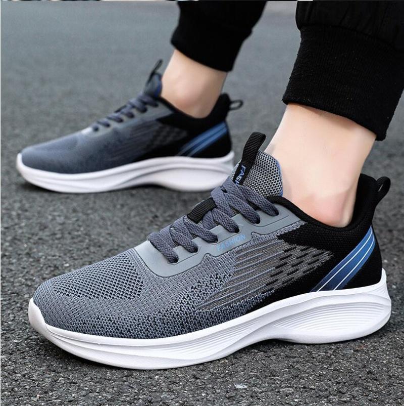 New Summer Men Outdoor Hiking Platform Breathable Mesh Training Light Casual Running Sneakers Shoes Tenis Deportivos Hombre
