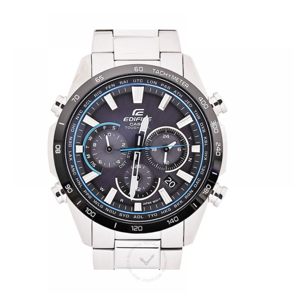 

Мужские часы Casio Edifice SOLAR с черным циферблатом из нержавеющей стали