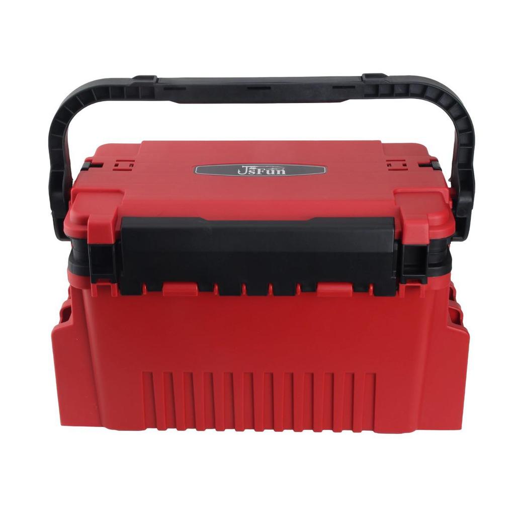 Fishing Tackle Box Set: Includes Large Capacity Storage Box, Rod Holder, Cup Holder, and Lure Storage.
